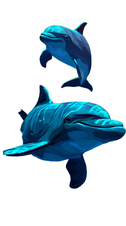 Playful Dolphins Scene Vinyl Car Decal Sticker – Waterproof & UV-Resistant 