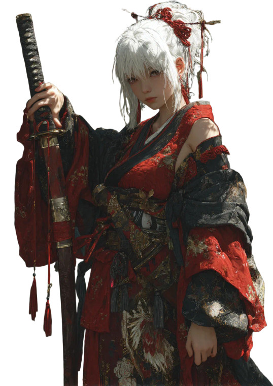 Anime Swordswoman V6 Vinyl Car Decal Sticker – Waterproof & UV-Resistant 