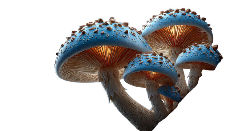 Bioluminescent Mushroom Cluster Vinyl Car Decal Sticker – Waterproof & UV-Resistant 