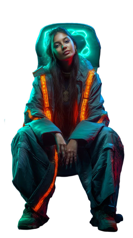 Confident Cyberpunk Woman Vinyl Car Decal Sticker – Waterproof & UV-Resistant  Confident Cyberpunk Woman Vinyl Car Decal Sticker – Waterproof & UV-Resistant