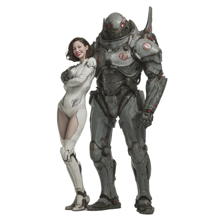 Sci-Fi Duo Vinyl Car Decal Sticker – Waterproof & UV-Resistant 