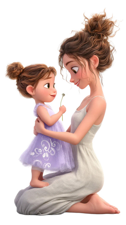 Mother-Daughter Moment V3 Vinyl Car Decal Sticker – Waterproof & UV-Resistant 