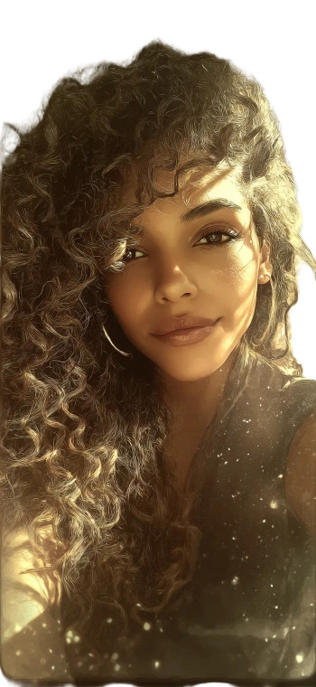 Curly-Haired Woman Vinyl Car Decal Sticker – Waterproof & UV-Resistant 