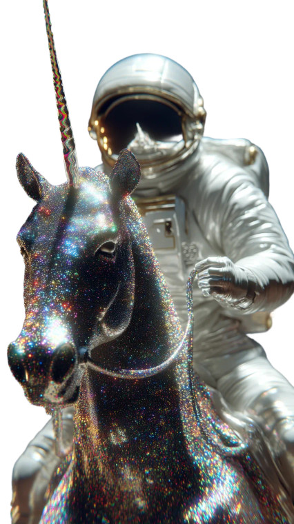 Astronaut On Unicorn V2 Vinyl Car Decal Sticker – Waterproof & UV-Resistant 