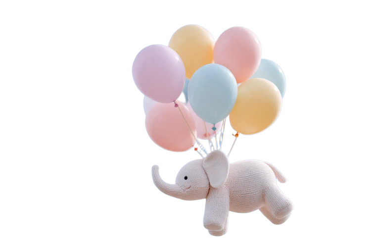 Floating Elephant Balloon Vinyl Car Decal Sticker – Waterproof & UV-Resistant 