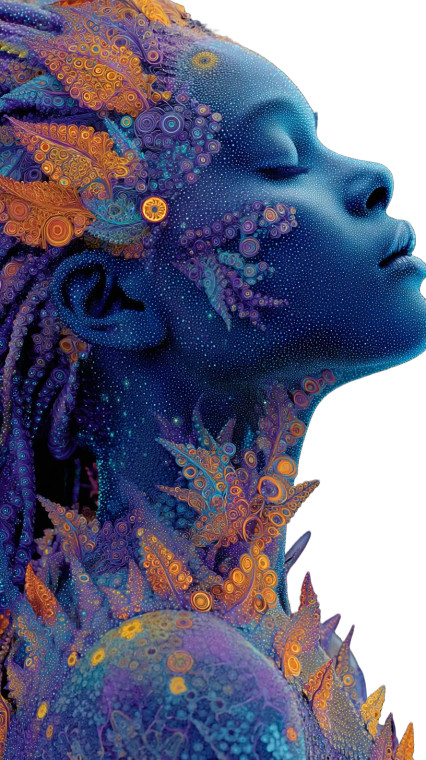 Psychedelic Goddess V2 Vinyl Car Decal Sticker – Waterproof & UV-Resistant 