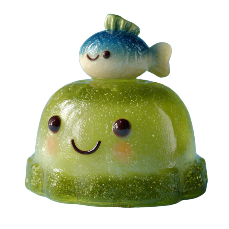 Cute Slime Fish Vinyl Car Decal Sticker – Waterproof & UV-Resistant 