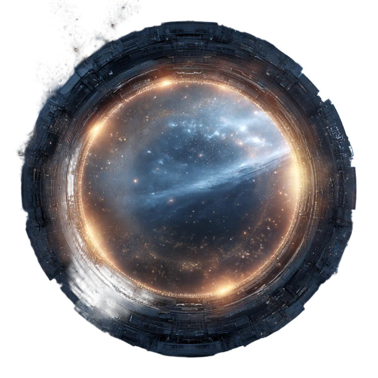 Futuristic Space Portal V2 Vinyl Car Decal Sticker – Waterproof & UV-Resistant 