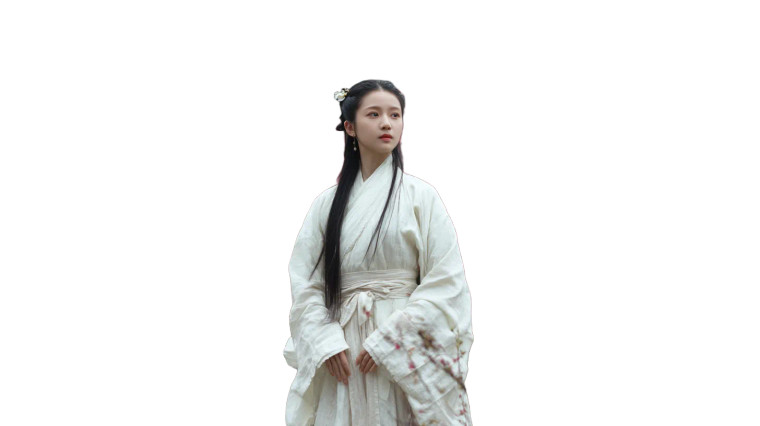 Young Hanfu Woman Vinyl Car Decal Sticker – Waterproof & UV-Resistant 