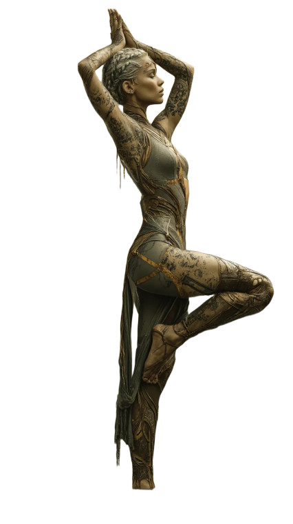 Elven Yoga Pose Vinyl Car Decal Sticker – Waterproof & UV-Resistant 