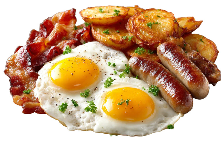 Breakfast Plate V4 Vinyl Car Decal Sticker – Waterproof & UV-Resistant 