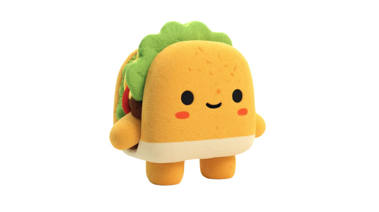 Kawaii Taco Mascot Vinyl Car Decal Sticker – Waterproof & UV-Resistant 