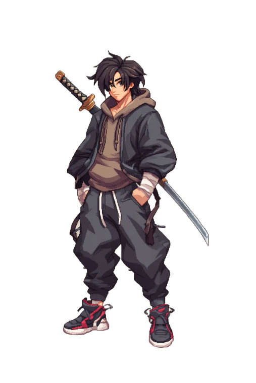 Anime Swordsman Concept Vinyl Car Decal Sticker – Waterproof & UV-Resistant 