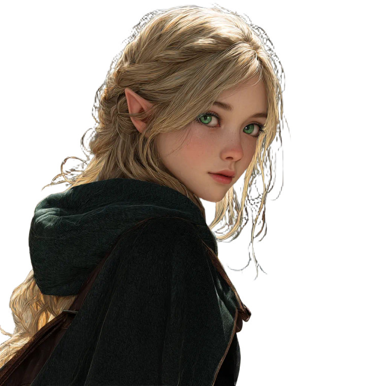 Shy Elf Maiden V2 Vinyl Car Decal Sticker – Waterproof & UV-Resistant 