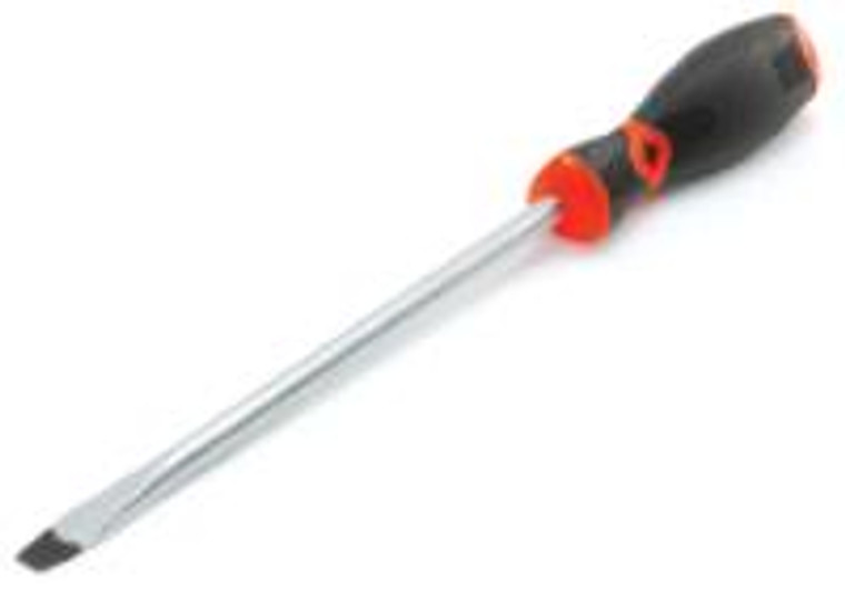 Performance Tool Slotted Screwdriver | 3/8x8" | Chrome Vanadium Steel | Magnetic Tip