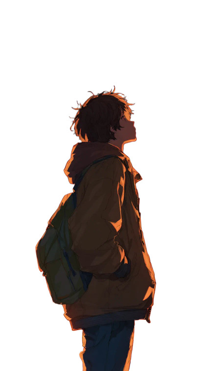 Anime Boy Sunset V3 Vinyl Car Decal Sticker – Waterproof & UV-Resistant 