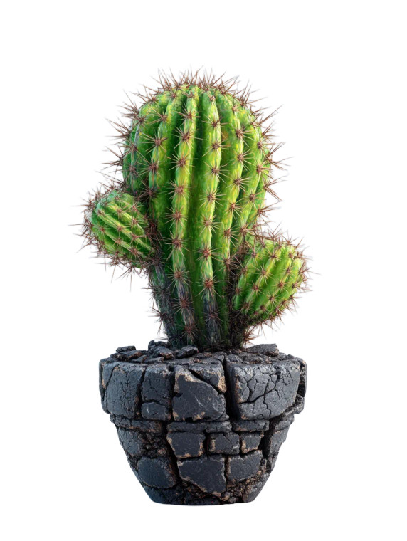 Oversized Green Cactus Vinyl Car Decal Sticker – Waterproof & UV-Resistant 