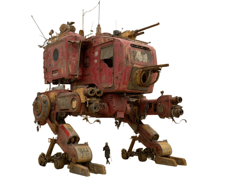 Rusty Mech Punk Vinyl Car Decal Sticker – Waterproof & UV-Resistant 