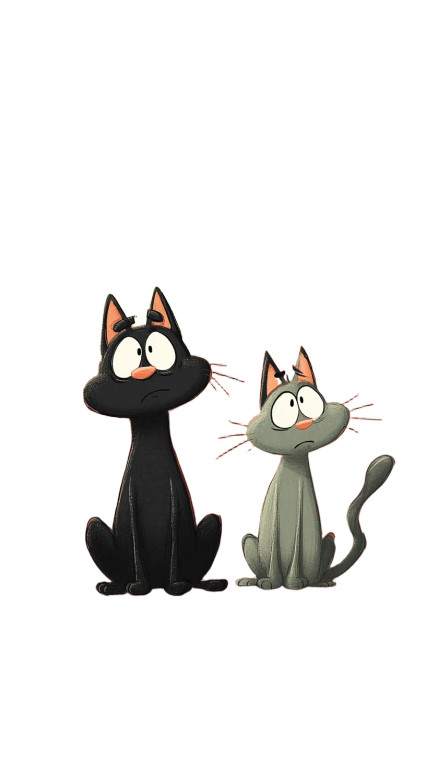 Bored Cartoon Cat V2 Vinyl Car Decal Sticker – Waterproof & UV-Resistant 