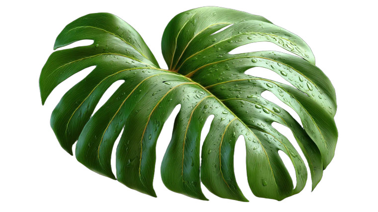 Tropical Monstera Leaf V2 Vinyl Car Decal Sticker – Waterproof & UV-Resistant 