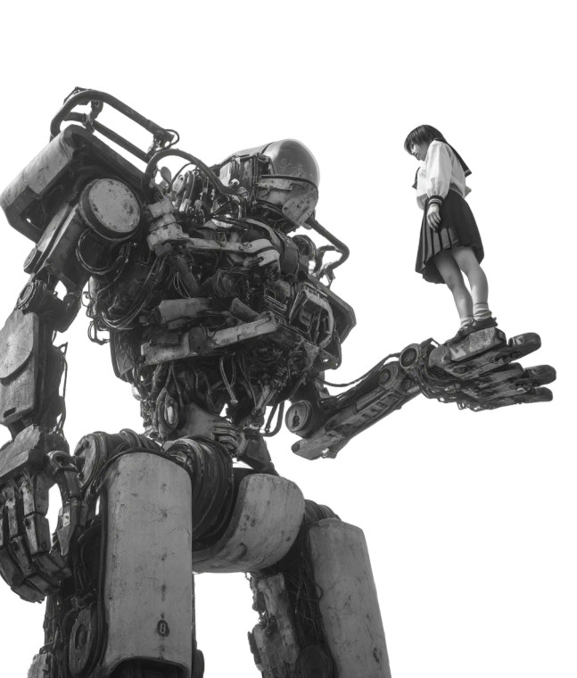 Futuristic Retro Robot V2 Vinyl Car Decal Sticker – Waterproof & UV-Resistant 