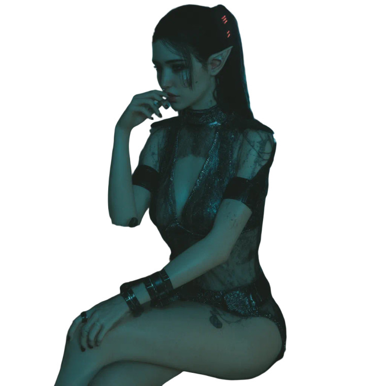 Cyberpunk Elf V3 Vinyl Car Decal Sticker – Waterproof & UV-Resistant 