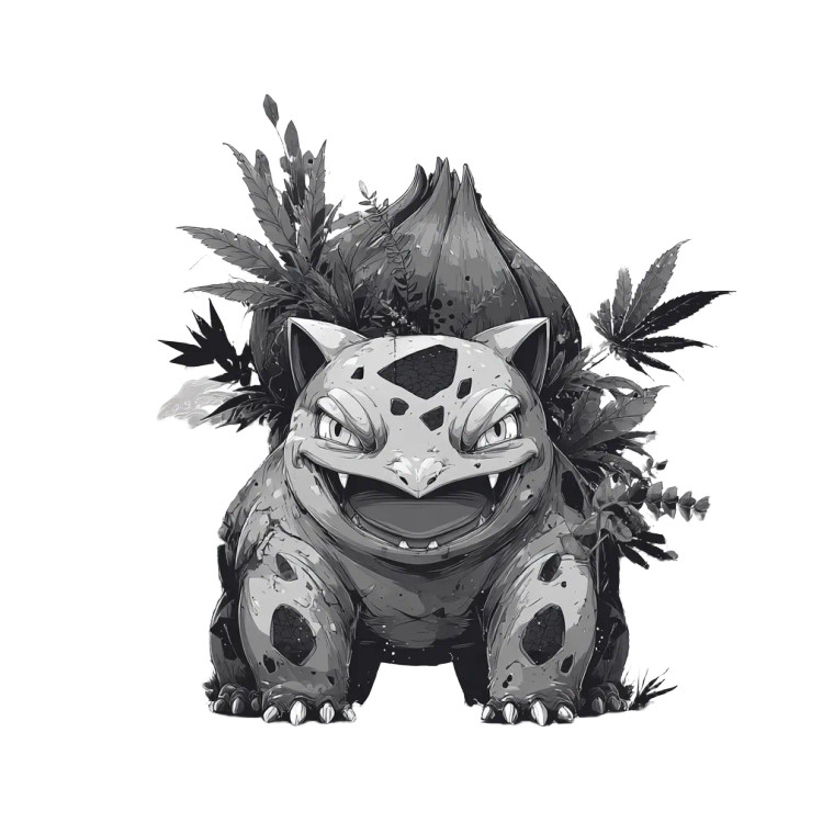 Marijuana Balbasaur Vinyl Car Decal Sticker – Waterproof & UV-Resistant 