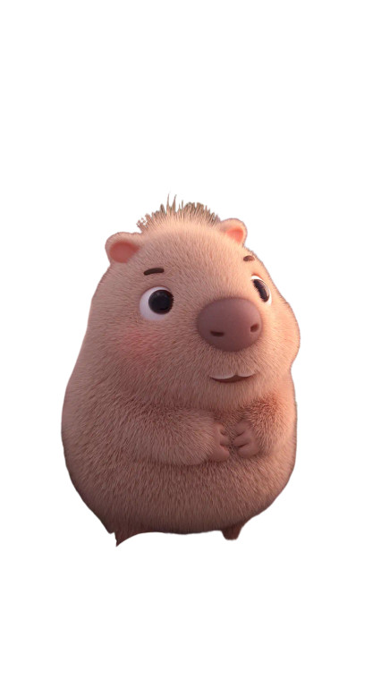 Fluffy Capybara Friends Vinyl Car Decal Sticker – Waterproof & UV-Resistant 