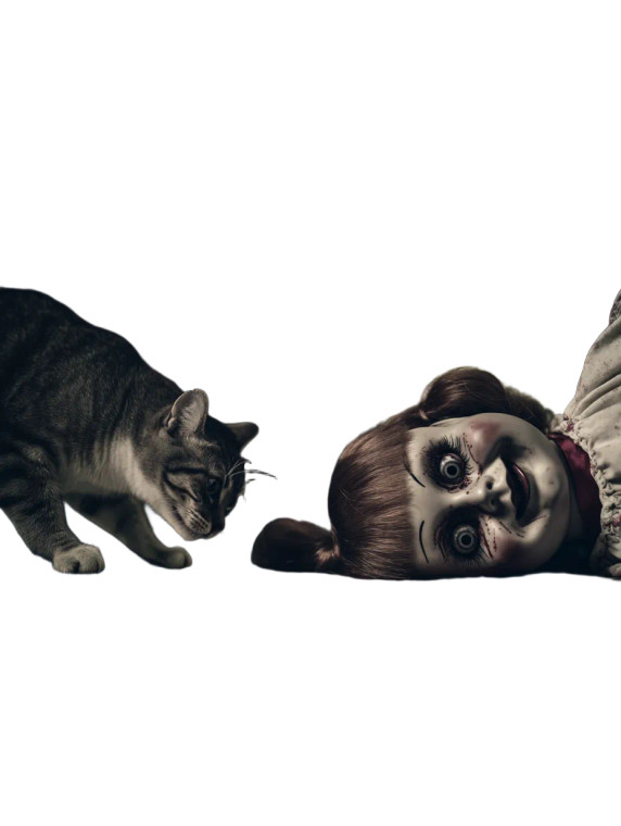 Haunted Doll Scene Vinyl Car Decal Sticker – Waterproof & UV-Resistant 