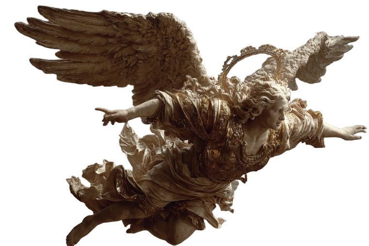 Majestic Angel Descending Vinyl Car Decal Sticker – Waterproof & UV-Resistant 