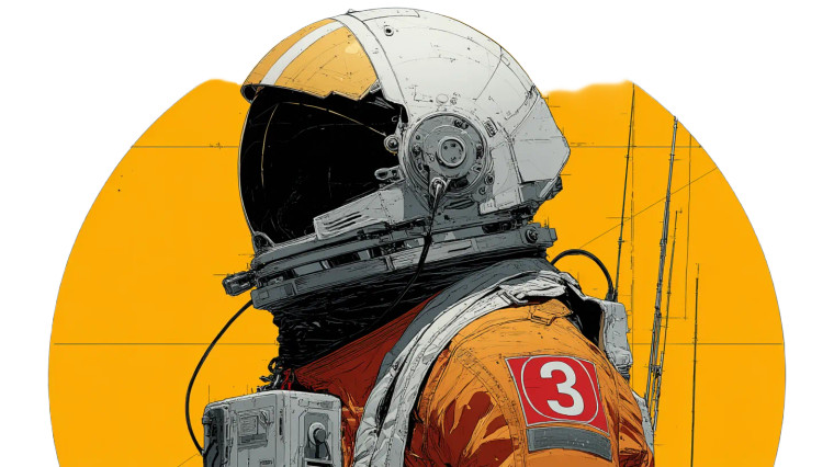 Astronaut With Planet Vinyl Car Decal Sticker – Waterproof & UV-Resistant 