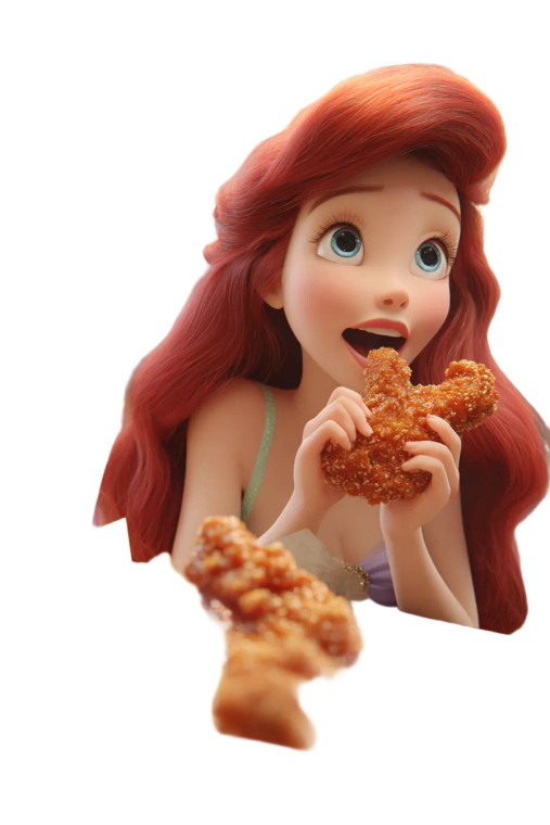 Ariel'S Mukbang Feast Vinyl Car Decal Sticker – Waterproof & UV-Resistant 