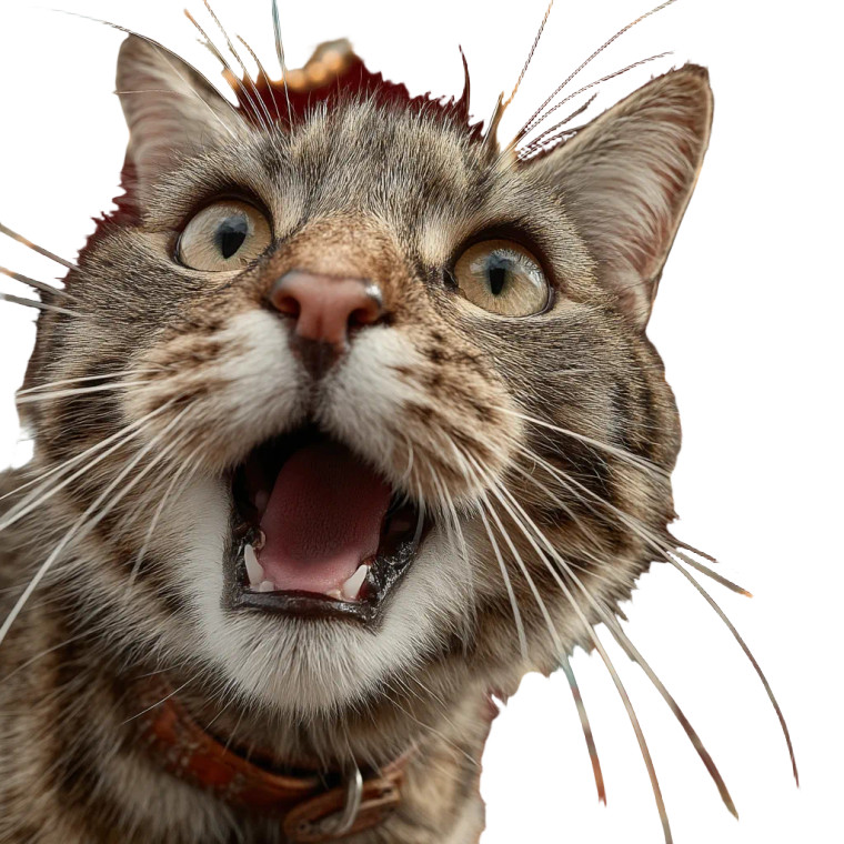 Funny Funfair Cat Vinyl Car Decal Sticker – Waterproof & UV-Resistant 