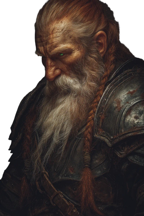 Dwarven Warrior Portrait V5 Vinyl Car Decal Sticker – Waterproof & UV-Resistant 