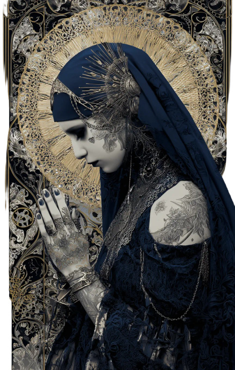 Mysterious Praying Nun Vinyl Car Decal Sticker – Waterproof & UV-Resistant 