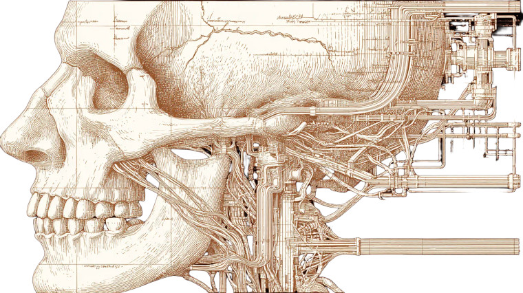 Biomechanical Cyborg Ape Vinyl Car Decal Sticker – Waterproof & UV-Resistant 