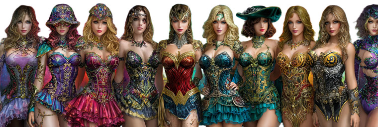 Female Superheroes Lineup Vinyl Car Decal Sticker – Waterproof & UV-Resistant 