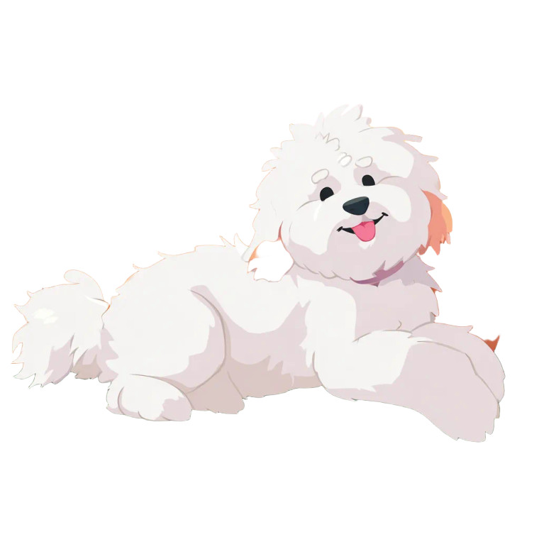 Fluffy Bichon Frisé Vinyl Car Decal Sticker – Waterproof & UV-Resistant 