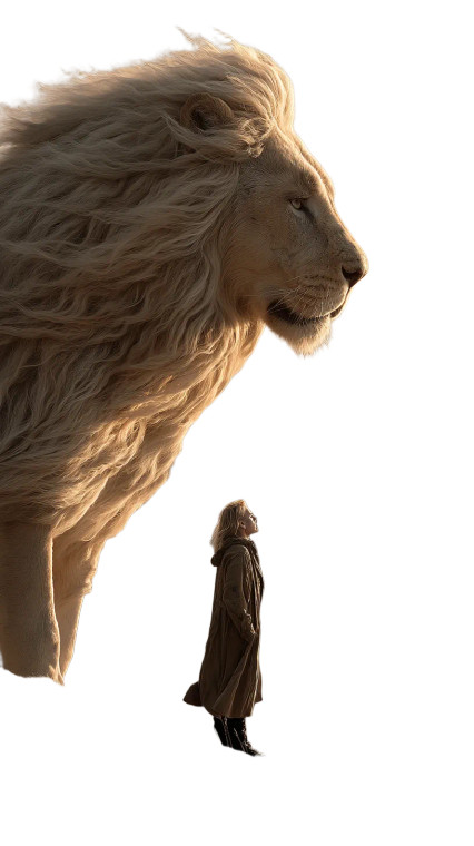 Man And Lion Vinyl Car Decal Sticker – Waterproof & UV-Resistant 