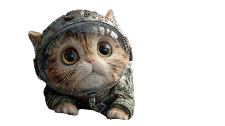 Chibi Cat Astronaut Vinyl Car Decal Sticker – Waterproof & UV-Resistant 