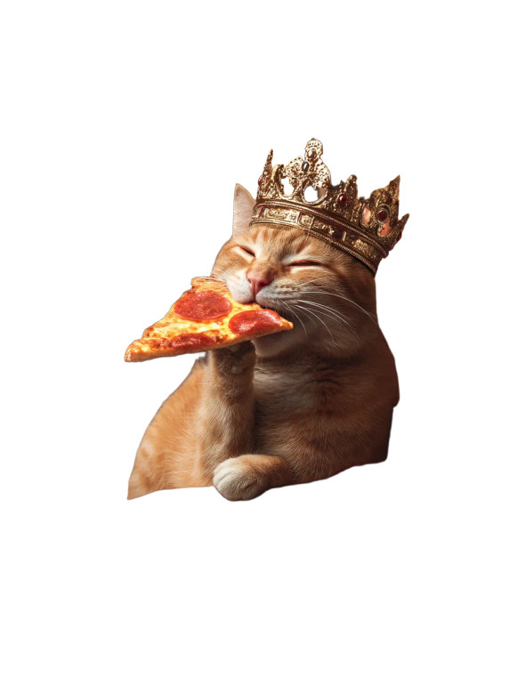 Royal Cat Feast Vinyl Car Decal Sticker – Waterproof & UV-Resistant 