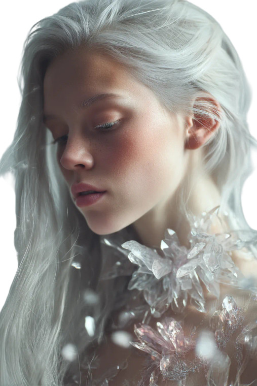 Albino Ethereal Portrait Vinyl Car Decal Sticker – Waterproof & UV-Resistant 