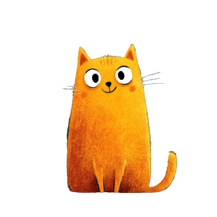 Cute Orange Cat V7 Vinyl Car Decal Sticker – Waterproof & UV-Resistant 