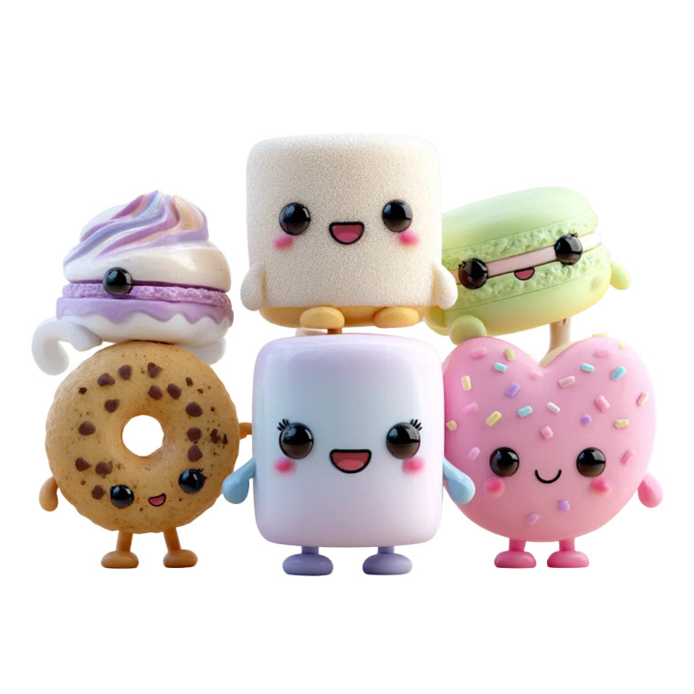 Cute Cartoon Snacks Vinyl Car Decal Sticker – Waterproof & UV-Resistant 