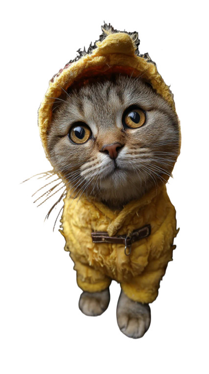 Fat Kitten Costume Vinyl Car Decal Sticker – Waterproof & UV-Resistant 