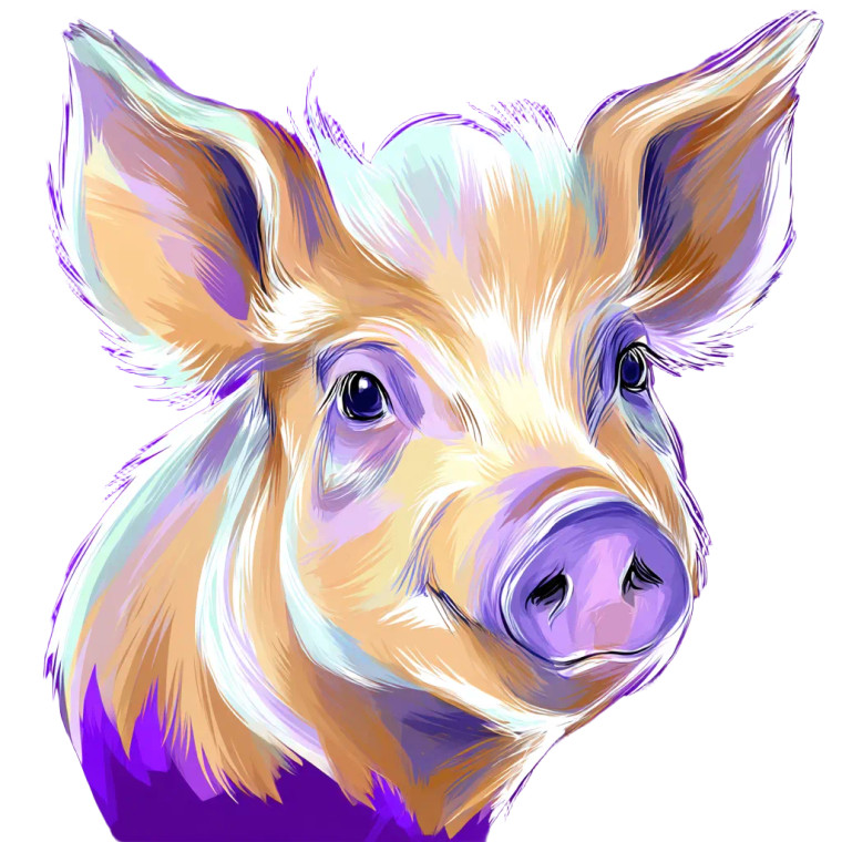 Pig V9 Vinyl Car Decal Sticker – Waterproof & UV-Resistant 