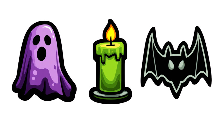 Haunted House Elements Vinyl Car Decal Sticker – Waterproof & UV-Resistant 