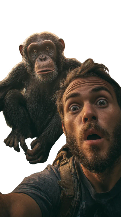 Surprised Selfie Moment Vinyl Car Decal Sticker – Waterproof & UV-Resistant 