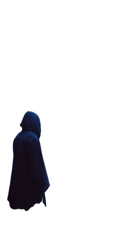 Hooded Figure Veil Vinyl Car Decal Sticker – Waterproof & UV-Resistant 