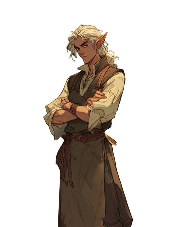 Half-Elf Store Owner Vinyl Car Decal Sticker – Waterproof & UV-Resistant 